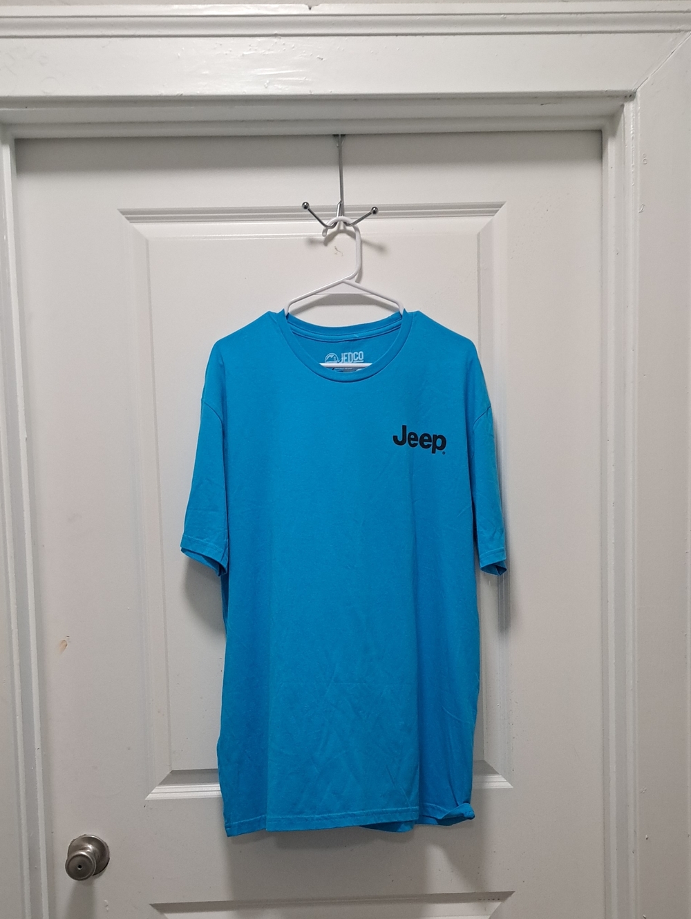 Jeep Men's Short-Sleeve Crewneck T‑Shirt in Bright Blue